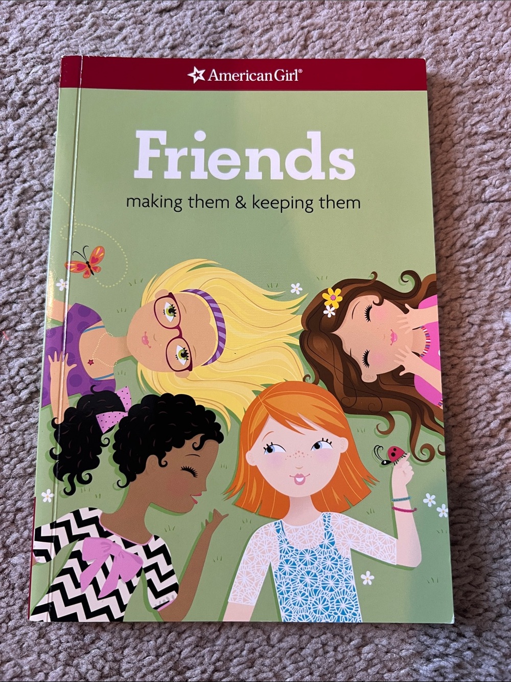 American Girl Friends Book - Green Cover with Multicolor Characters